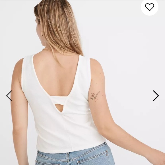 Madwell Jacquard Peekaboo-back Crop Tank - Picture 3 of 7